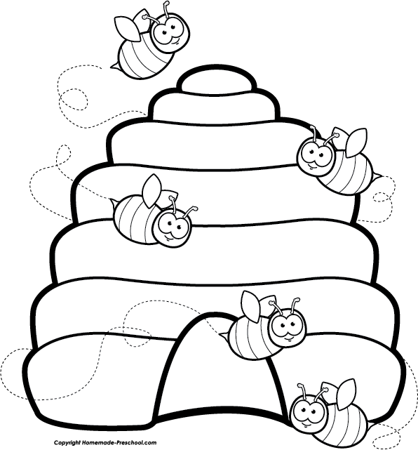 Bee  black and white beehive clipart black and white free images image 2