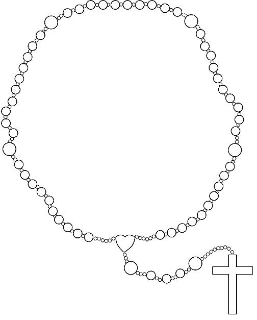 Catholic rosary clipart 3