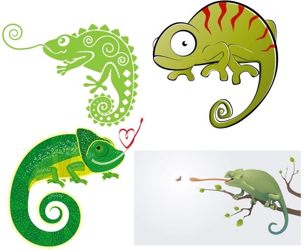 Chameleon vector free in encapsulated postscript clip art