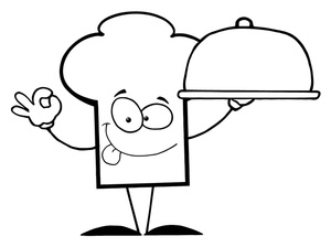 Chef hat chef clipart image black and white chef