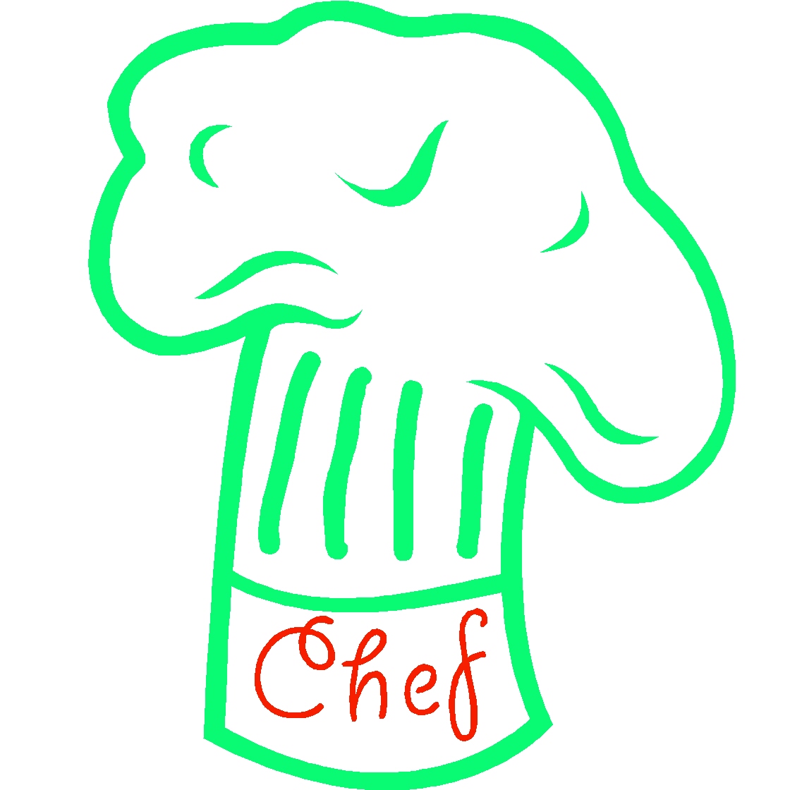 Chef hat template clipart