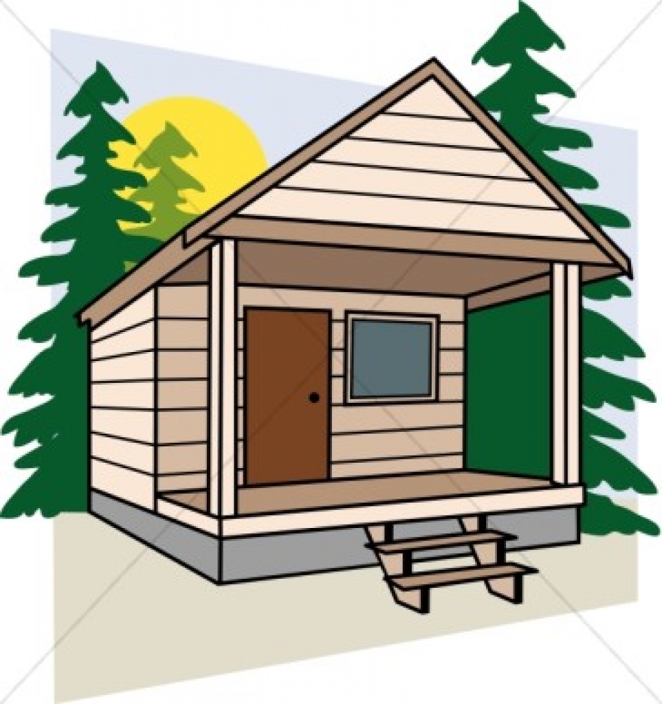 Christian youth summer camp throughout cabin clipart