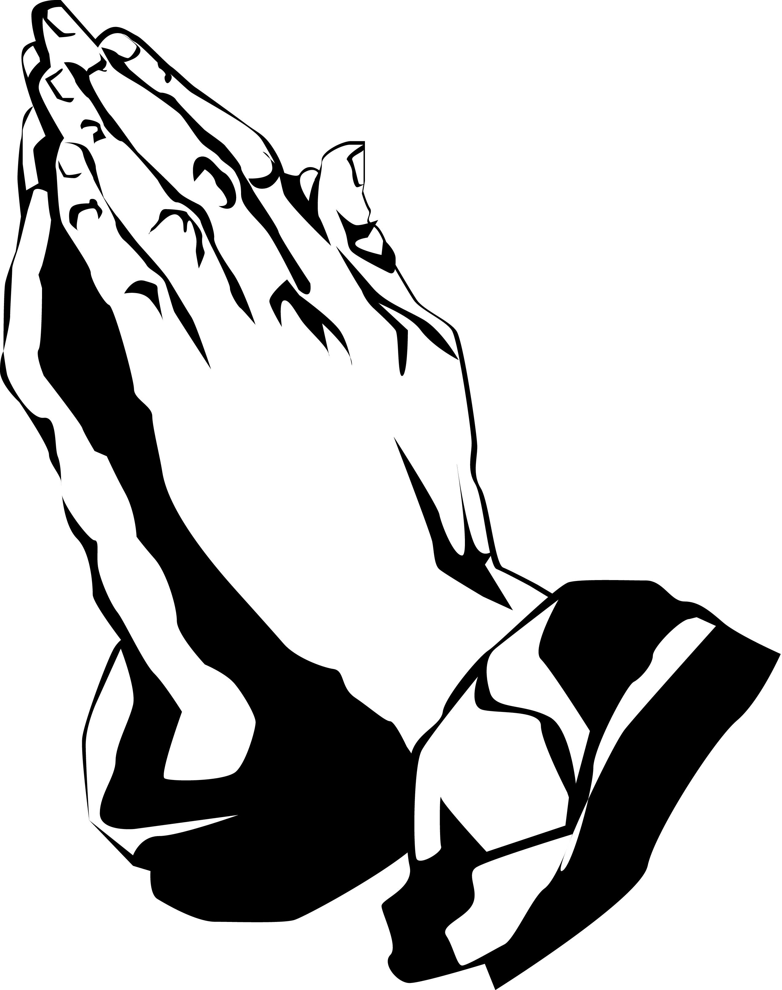 Church praying hands clipart 4