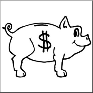 Clip art piggy bank