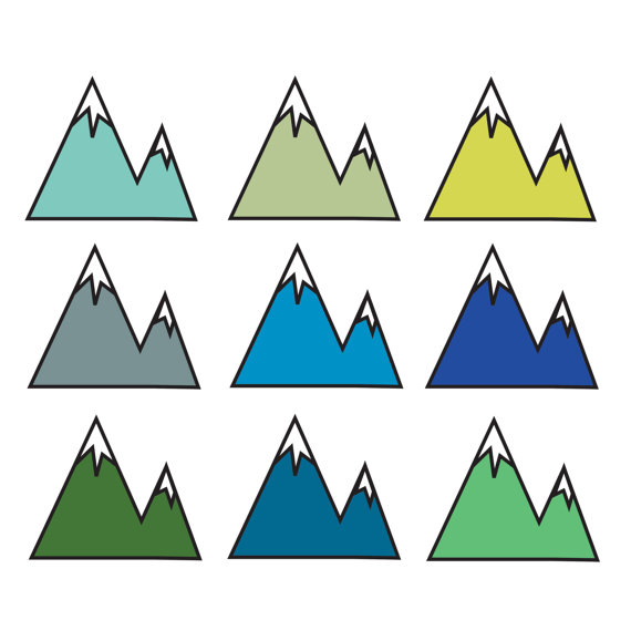 Clipart mountains image 9