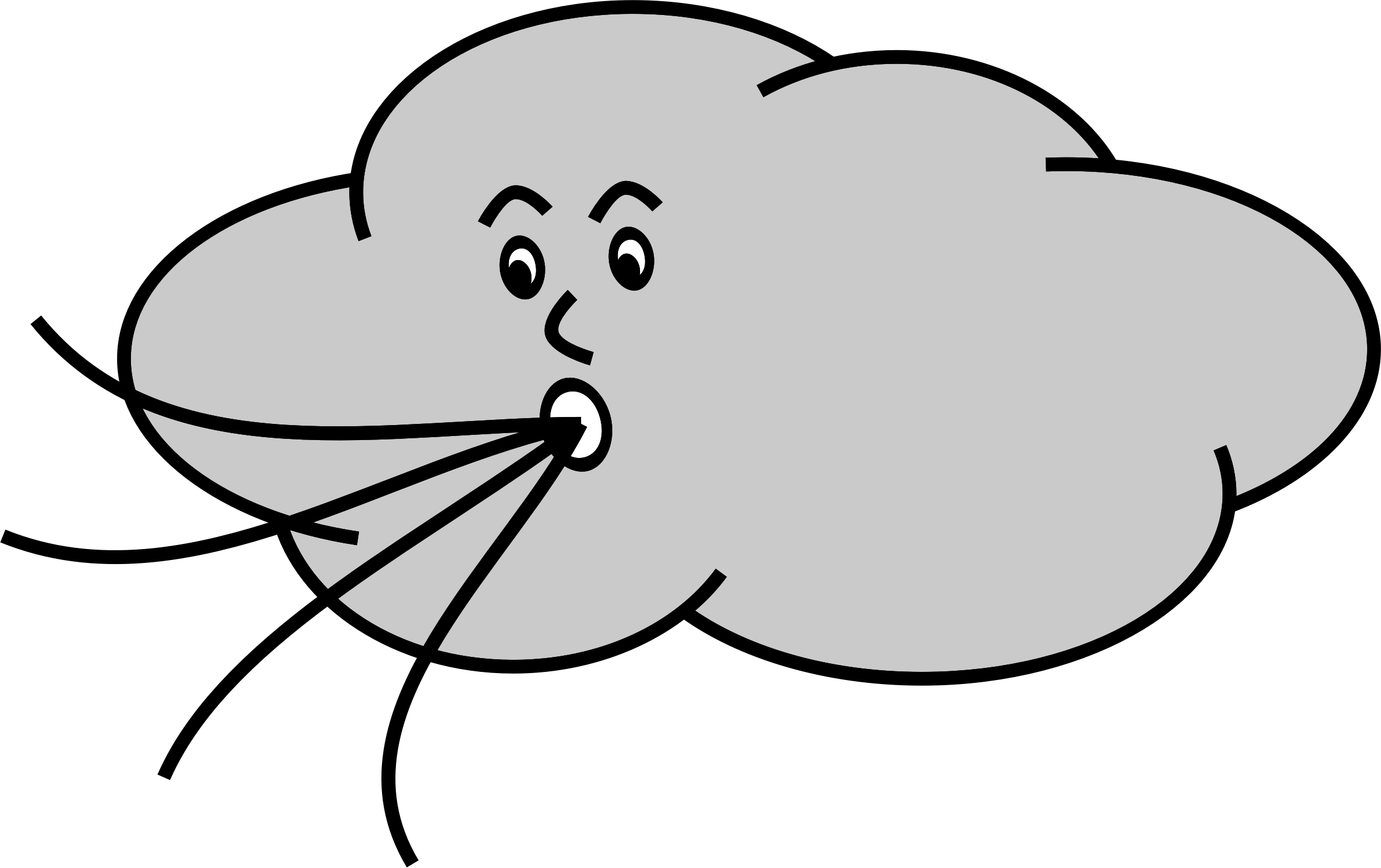 Cloud blowing wind clip art