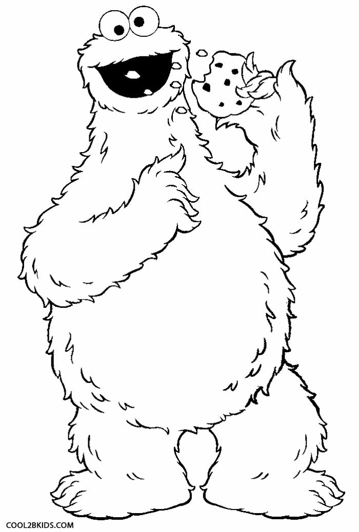 Cookie monster cokie monster coloring page coloring pages for kids and printable clipart 2