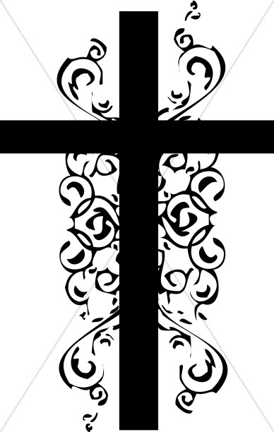 Cross  black and white black and white christian cross clipart