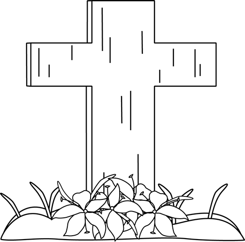 Cross  black and white easter cross black and white clipart 4
