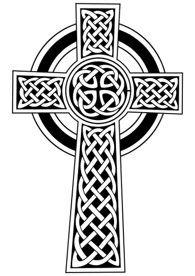 Cross  black and white free celtic cross clipart