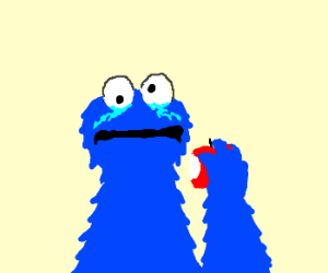 Crying cookie monster clipart