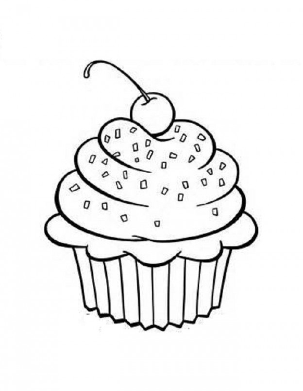 Cupcake  black and white 7 images of printable coloring clip art cupcakes cupcake