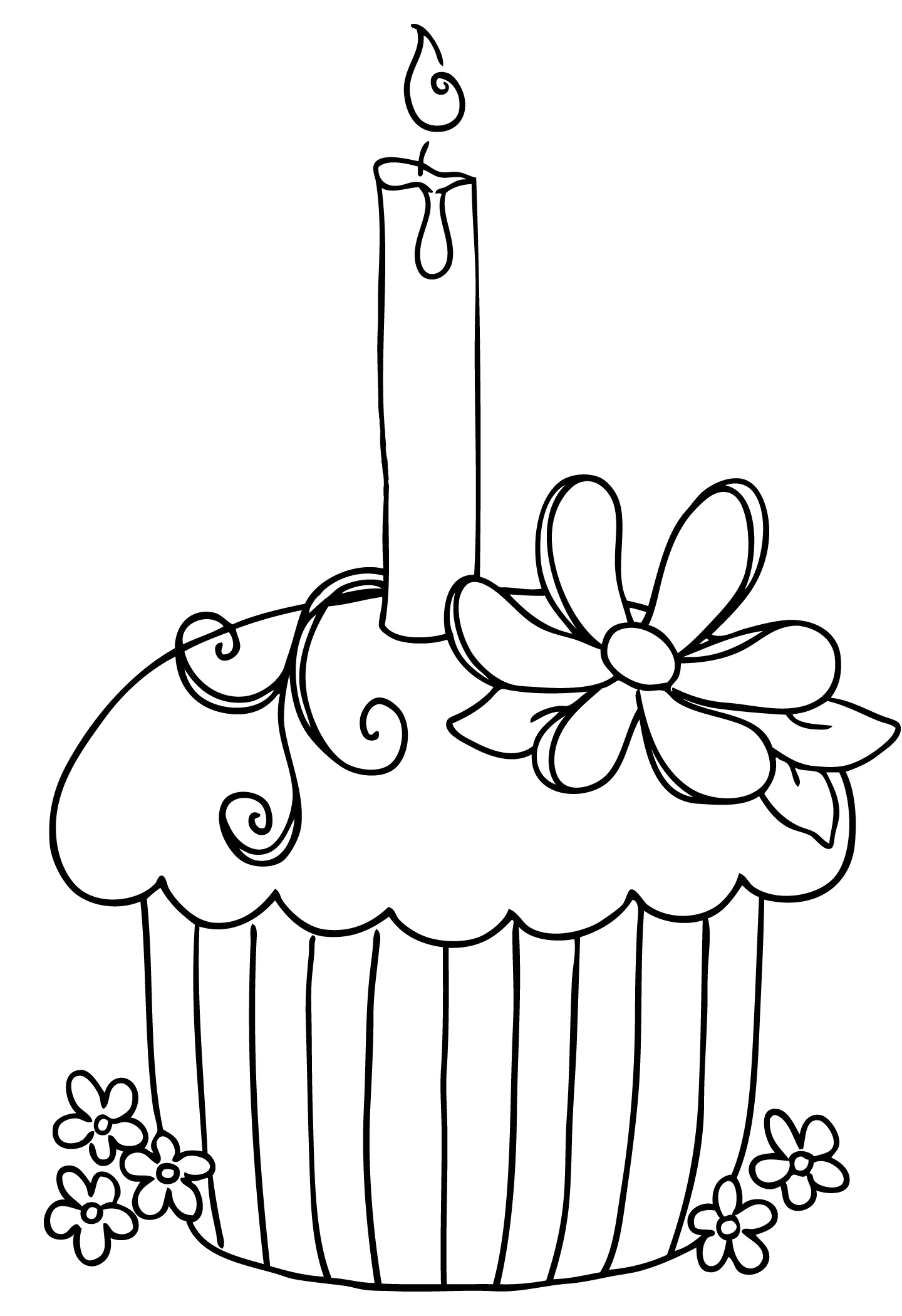 Cupcake  black and white birthday cup cake clip art black and white
