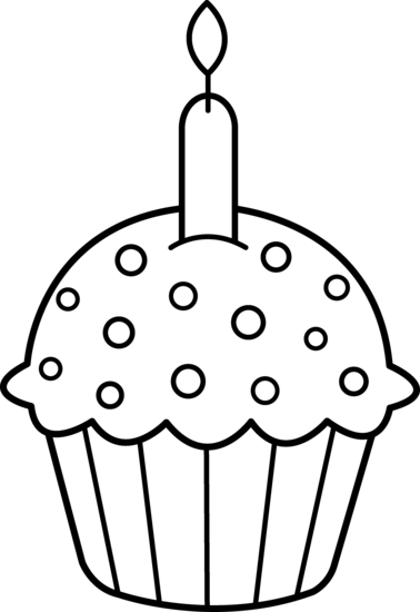 Cupcake  black and white black and white cupcake outline clipart