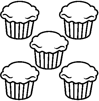 Cupcake  black and white cupcake black and white clipart