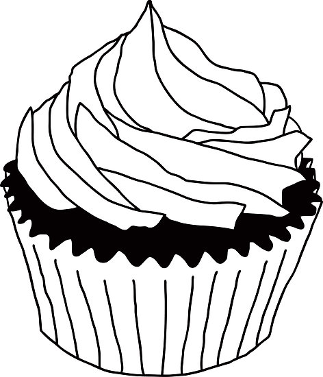 Cupcake  black and white cupcake clipart black and white free images 3