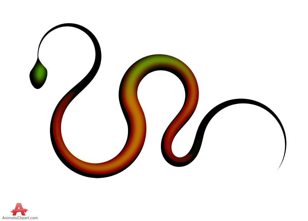 Green and brown snake clipart free design download