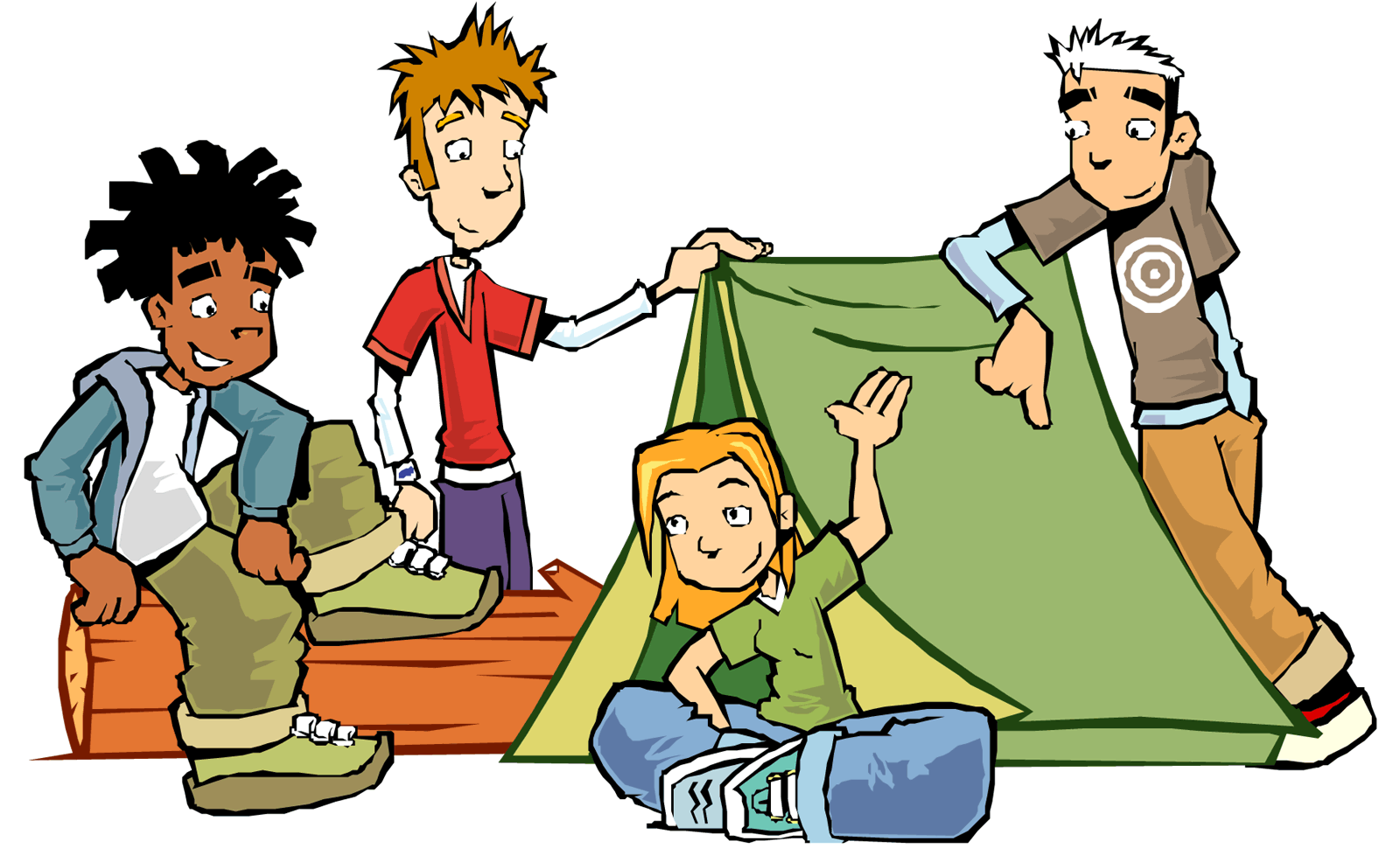 Group of friends hanging out clipart free