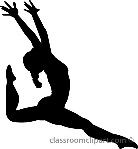 Gymnastics clip art silhouette free clipart images 2