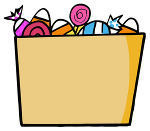 Halloween candy clipart image candy in a cartoon