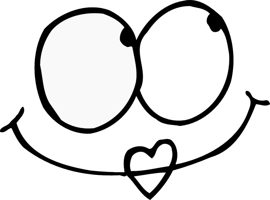 Happy eyes clipart black and white