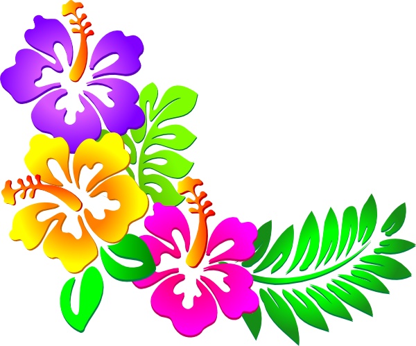Hawaiian flower clip art flower bright hawaiian clipart