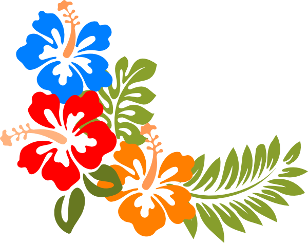 Hawaiian flower clip art hostted