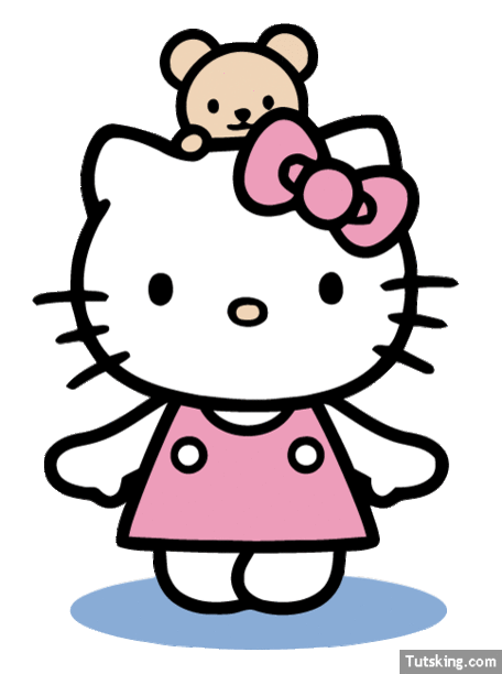 Hello kitty clip art vector graphics image