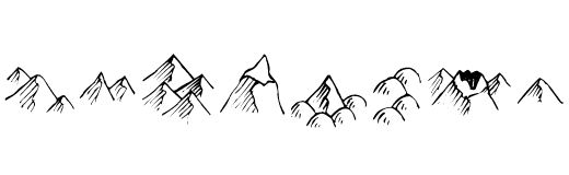 Hills and mountains clipart dingbat by