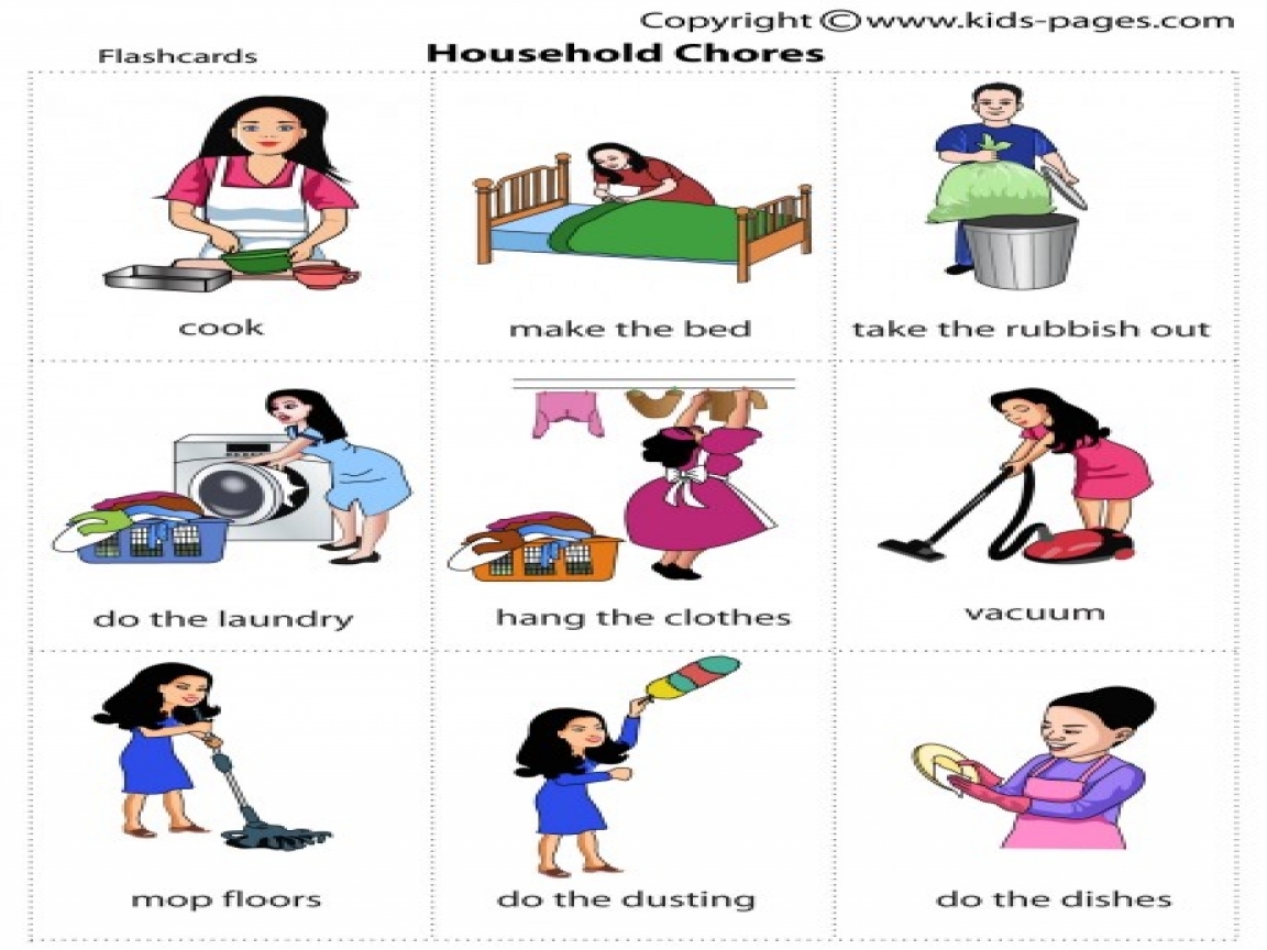 Household chores clipart 3