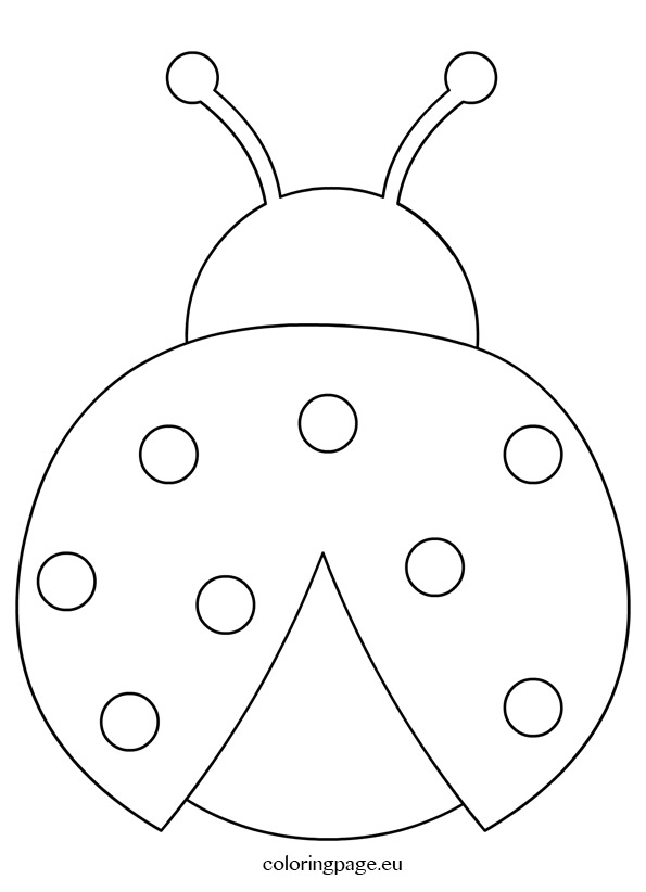 Ladybug outline clipart coloring page