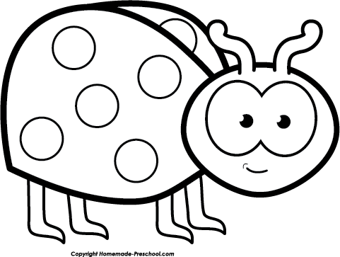 Ladybug outline ladybug black and white clipart 5