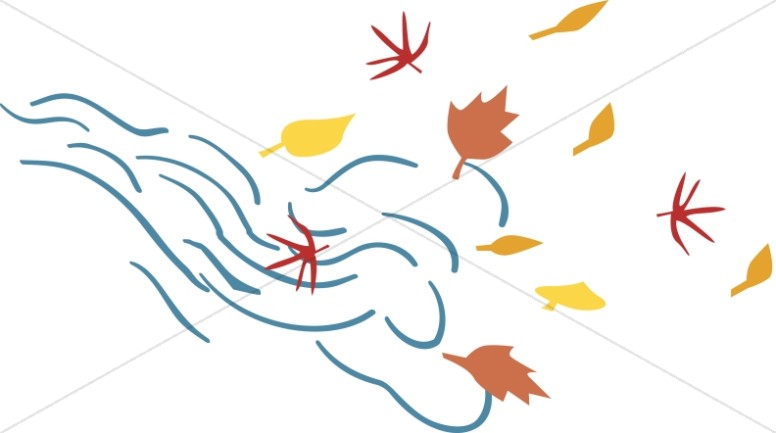 Leaves blowing in the wind clip art 2