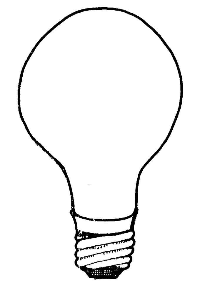 Lightbulb idea light bulb clip art black and white free WikiClipArt