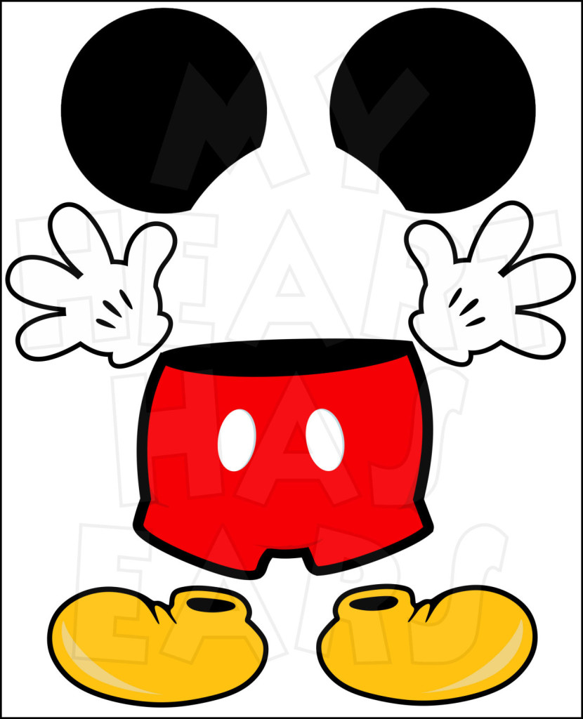 Mickey mouse shoes clipart