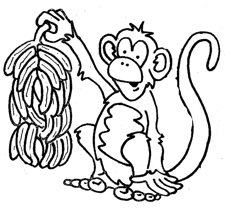 Monkey  black and white black and white monkey clip art clipart free to use