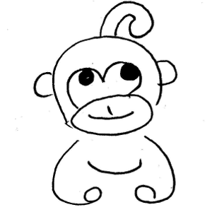 Monkey  black and white black and white monkey clip art clipart