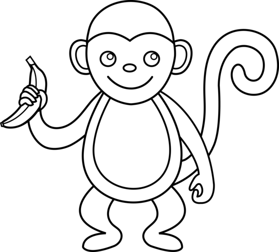 Monkey  black and white monkey clip art black and white free clipart images 2