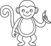 Monkey black and white monkey clipart black and white - WikiClipArt