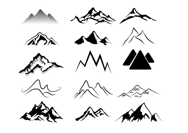 Mountains clip art free clipart images
