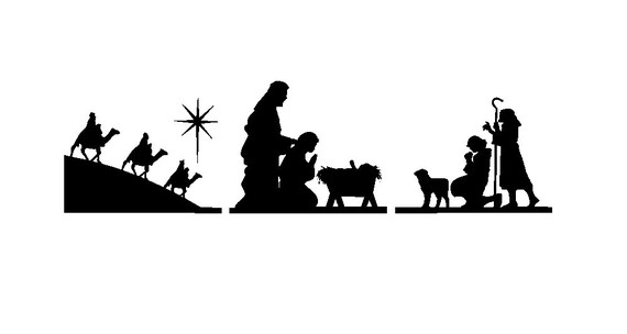 Nativity silhouette  free free nativity clipart silhouette images