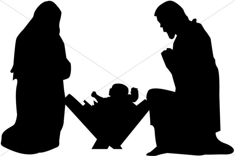 Nativity silhouette  free nativity clipart clip art graphic image