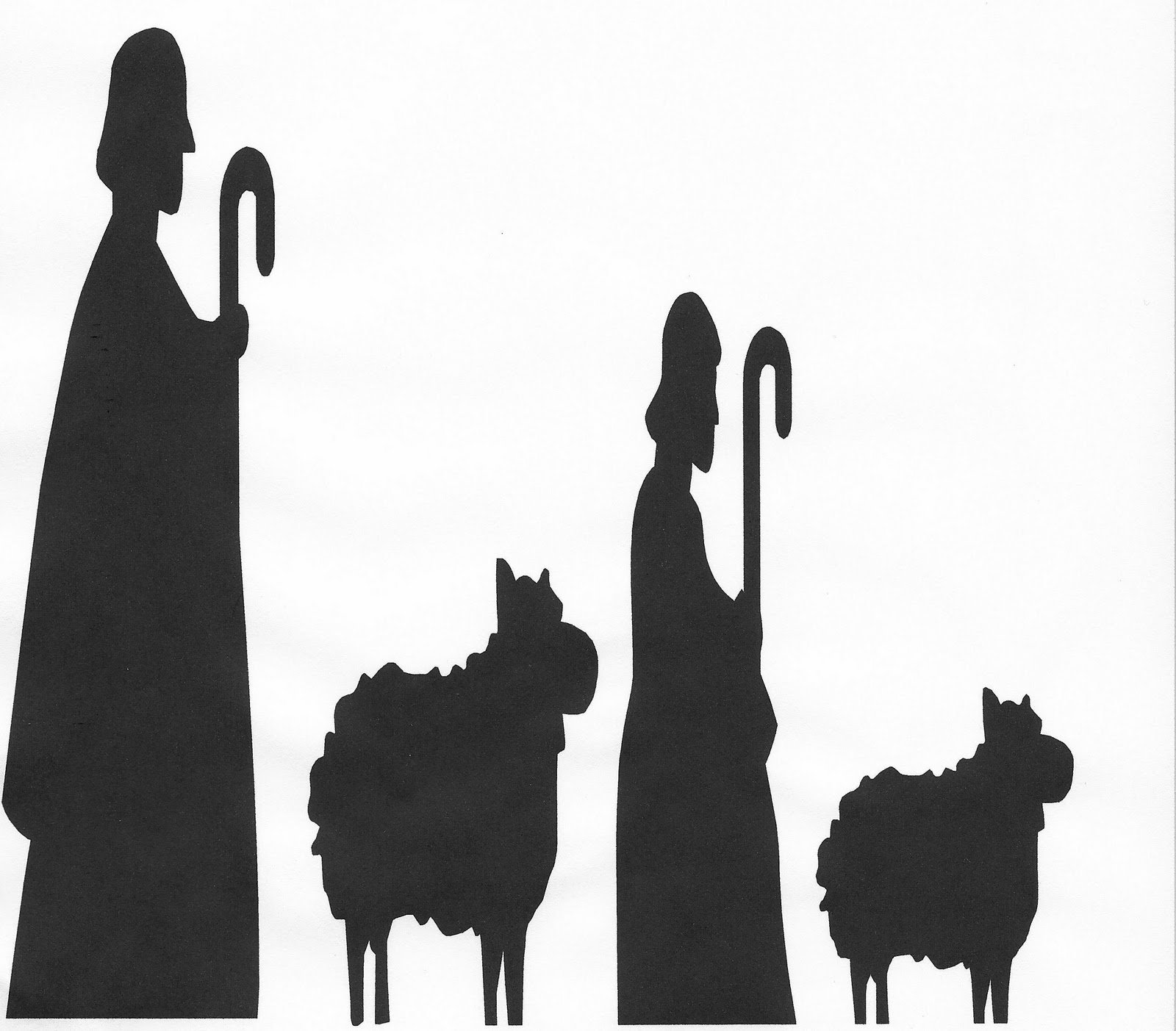 Nativity silhouette  free nativity scene pictures clipart