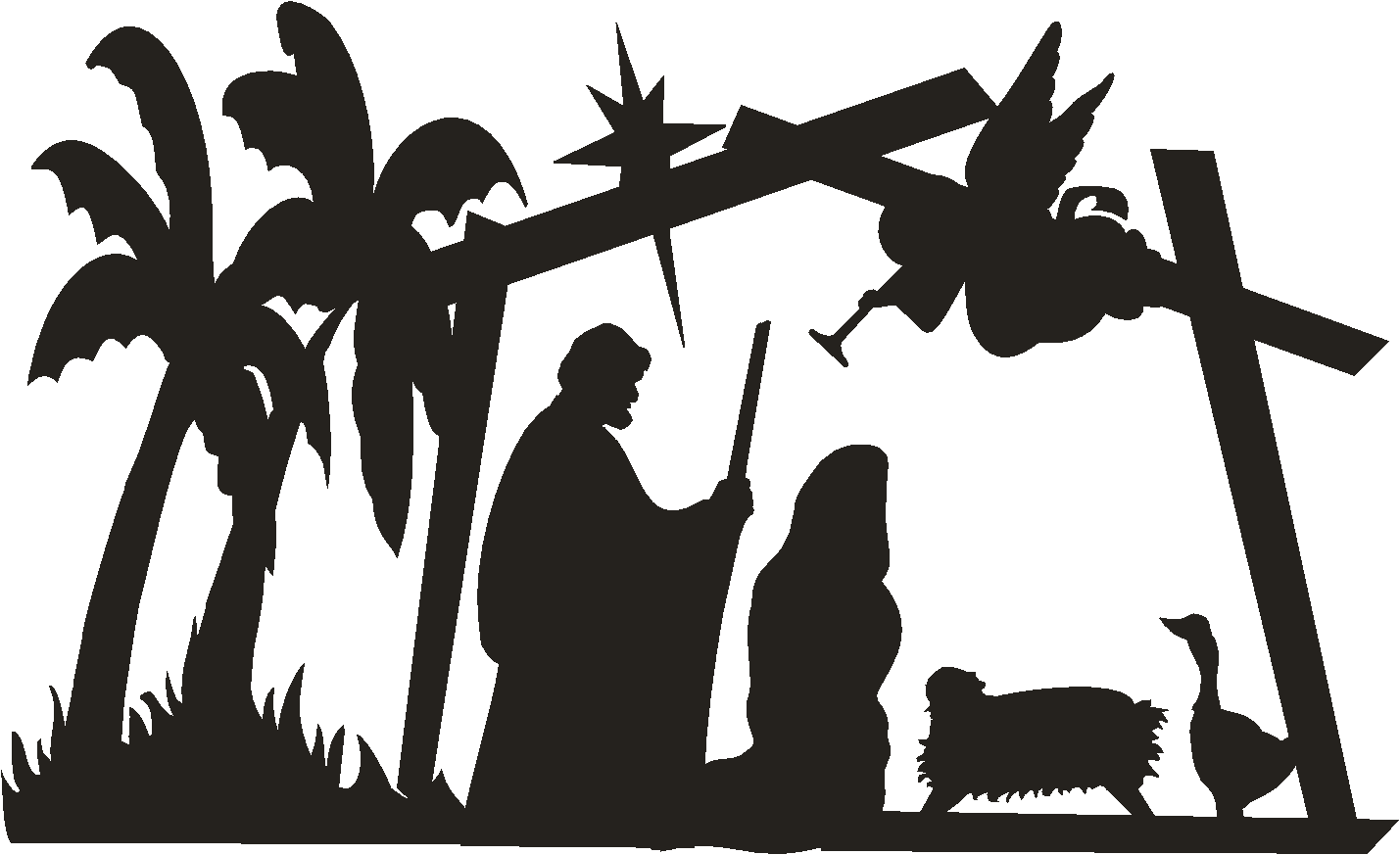 Nativity silhouette  free nativity silhouette patterns clipart 2