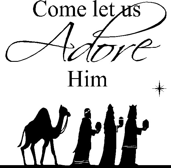 Nativity silhouette  free xmas clipart