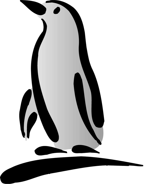 Penguin  black and white free penguin clipart 2