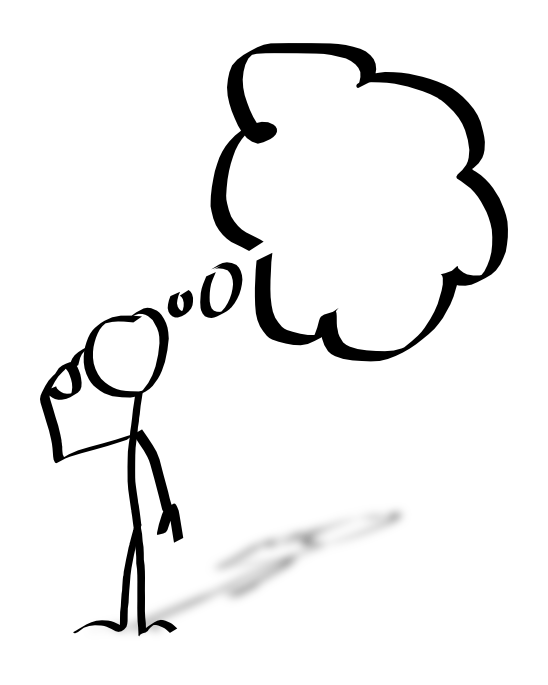 Person thinking man thinking clip art illustration illustrations by leo