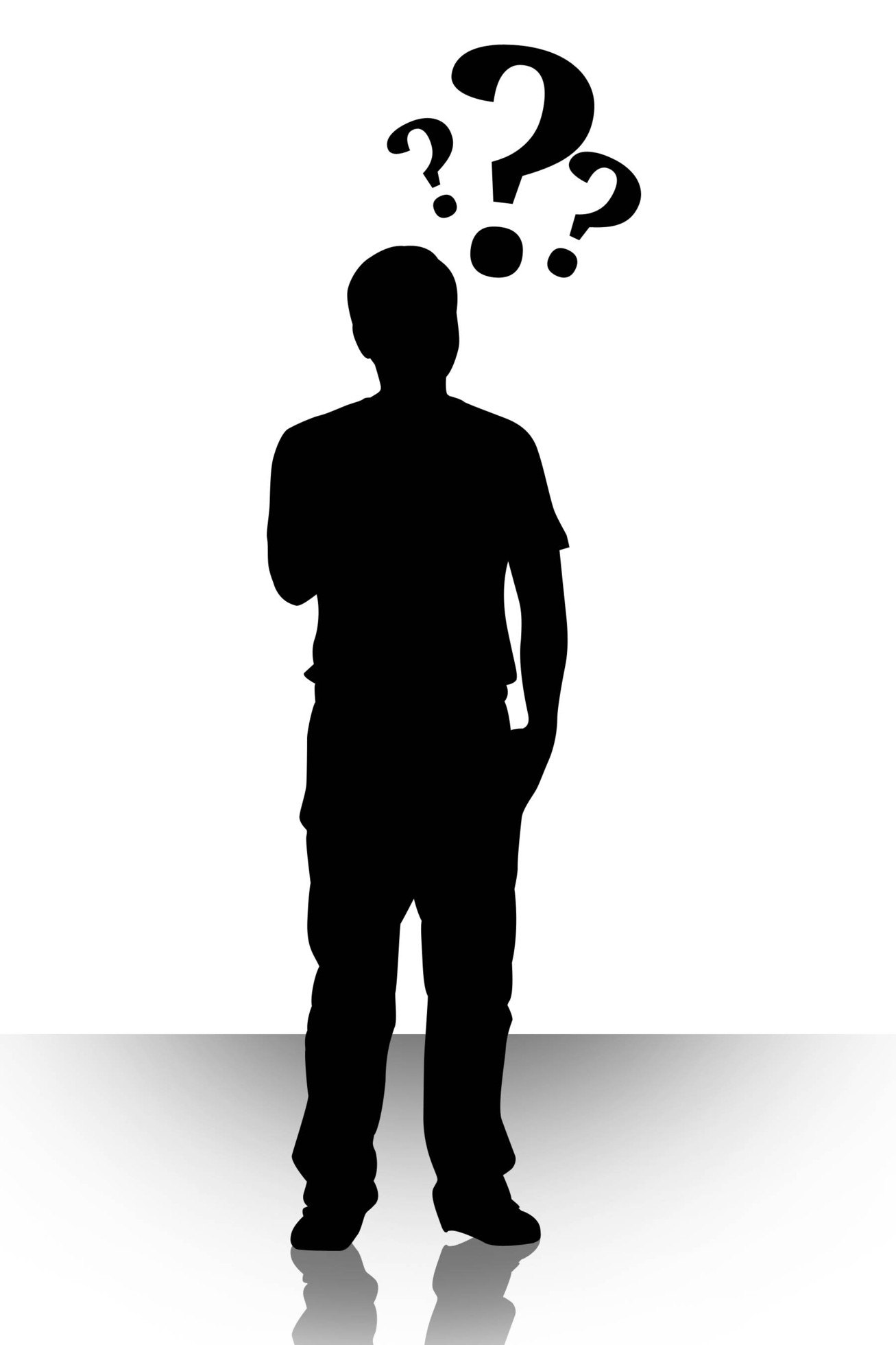 Person thinking thinking clipart