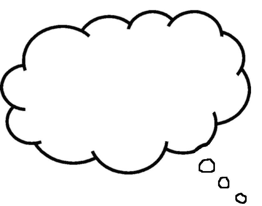 Person thinking with thought bubble free clipart 4