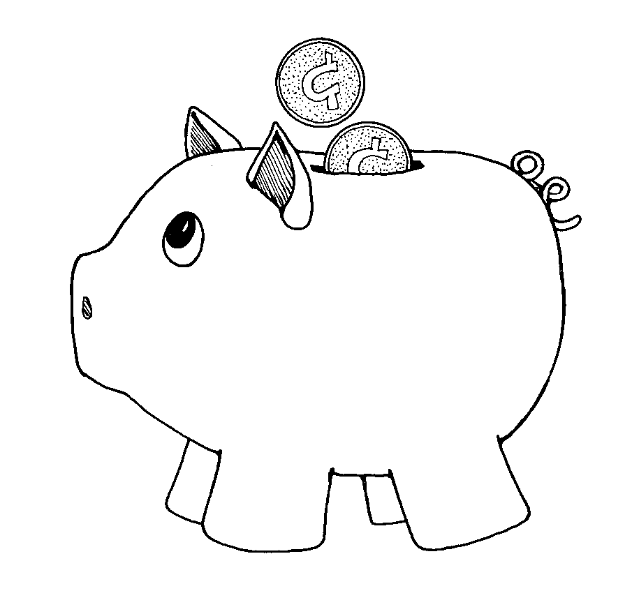 Piggy bank clip art 1